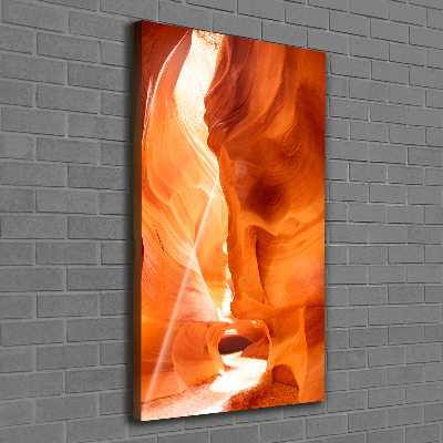 Cuadro canvas decorativo para salón vertical Cañón