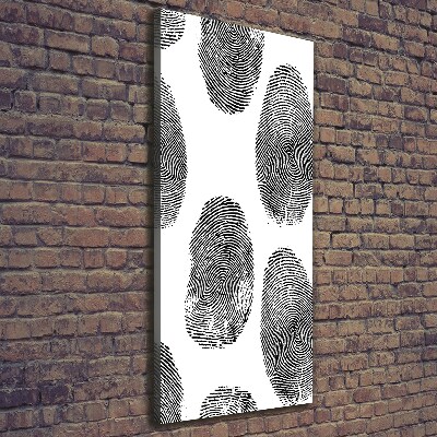 Cuadro moderno en lienzo resistente uv vertical Huellas dactilares