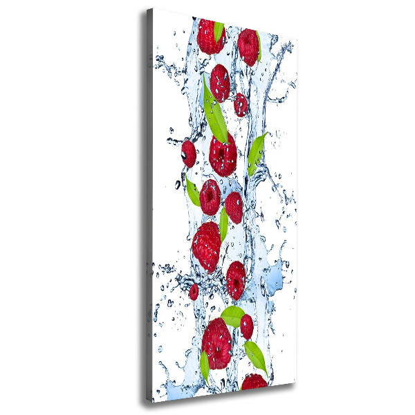 Fotografía en lienzo vertical Frambuesas