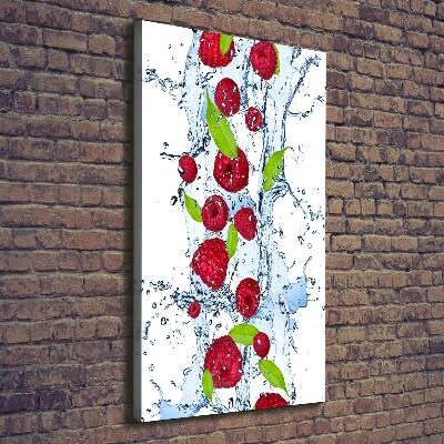Fotografía en lienzo vertical Frambuesas
