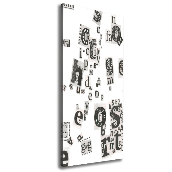 Fotografía en lienzo vertical Cartas de un periódico