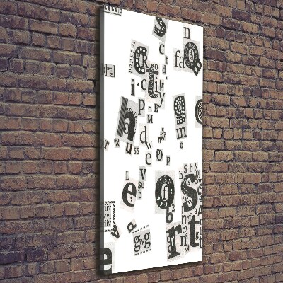 Fotografía en lienzo vertical Cartas de un periódico