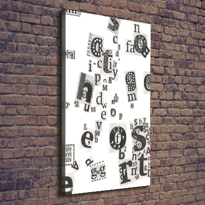 Fotografía en lienzo vertical Cartas de un periódico