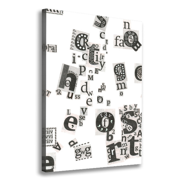 Fotografía en lienzo vertical Cartas de un periódico