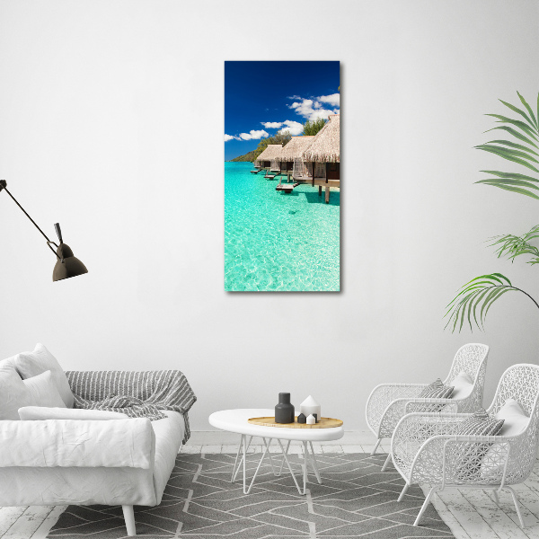 Fotografía en lienzo vertical Isla tropical