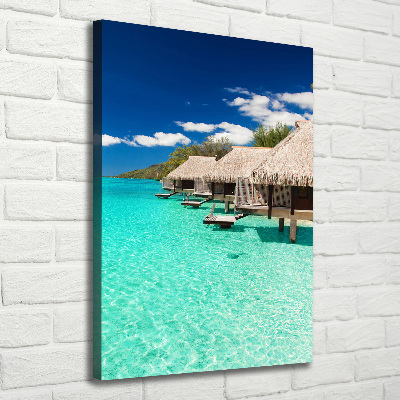 Fotografía en lienzo vertical Isla tropical