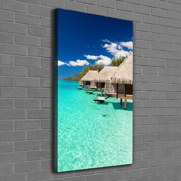 Fotografía en lienzo vertical Isla tropical