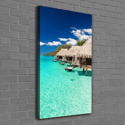 Fotografía en lienzo vertical Isla tropical