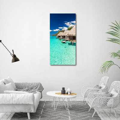 Fotografía en lienzo vertical Isla tropical