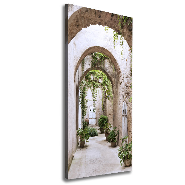 Cuadro canvas decorativo para salón vertical Arcade en el castillo