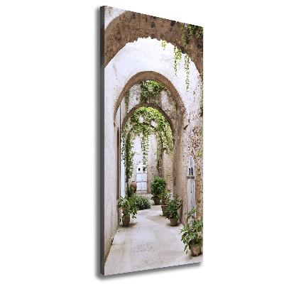 Cuadro canvas decorativo para salón vertical Arcade en el castillo