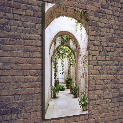 Cuadro canvas decorativo para salón vertical Arcade en el castillo