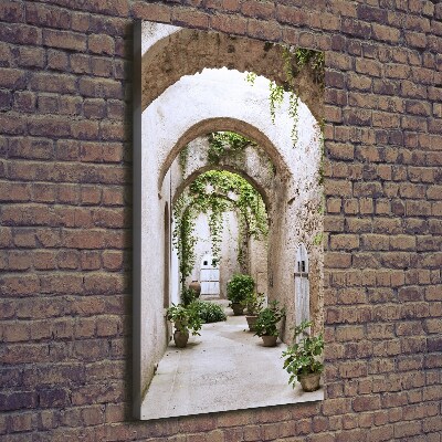 Cuadro canvas decorativo para salón vertical Arcade en el castillo