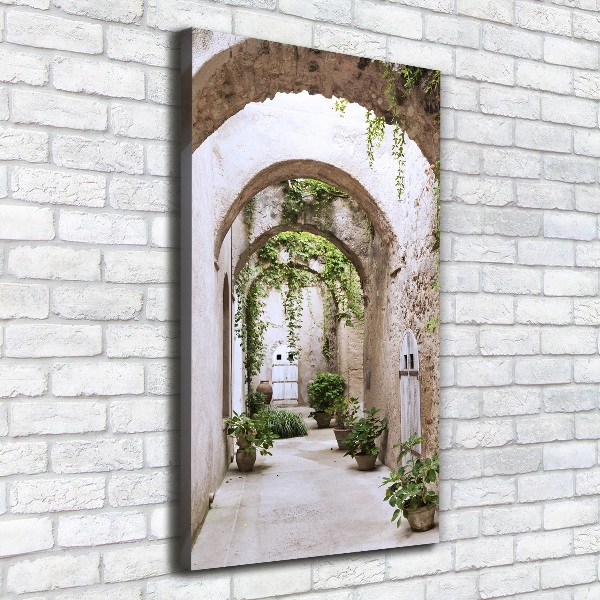 Cuadro canvas decorativo para salón vertical Arcade en el castillo