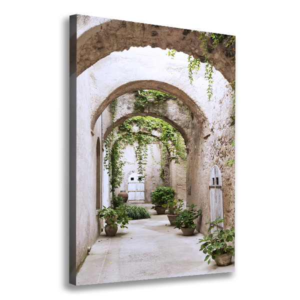 Cuadro canvas decorativo para salón vertical Arcade en el castillo