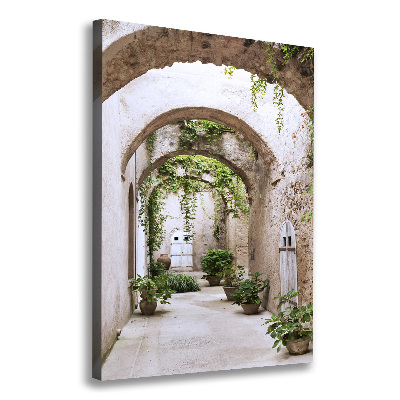 Cuadro canvas decorativo para salón vertical Arcade en el castillo