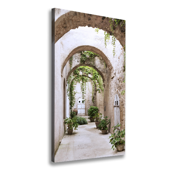 Cuadro canvas decorativo para salón vertical Arcade en el castillo