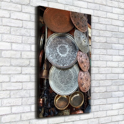 Cuadro canvas decorativo para salón vertical Bazar en Damasco