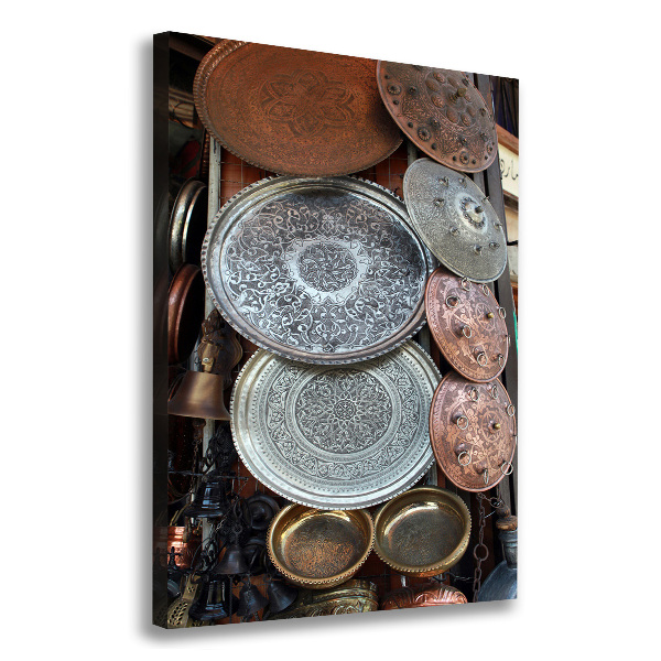 Cuadro canvas decorativo para salón vertical Bazar en Damasco