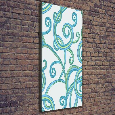 Fotografía en lienzo vertical Espirales abstractas