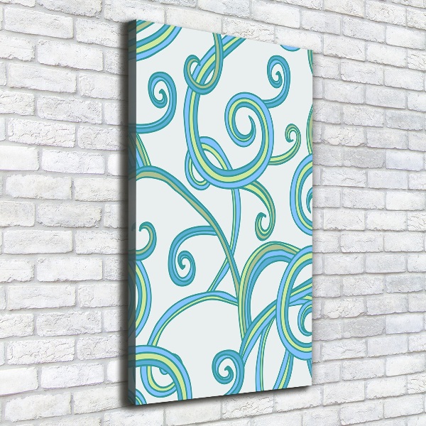 Fotografía en lienzo vertical Espirales abstractas