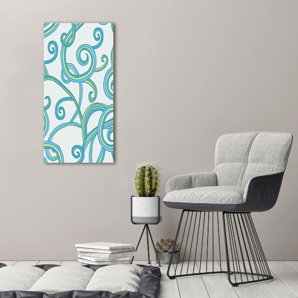 Fotografía en lienzo vertical Espirales abstractas