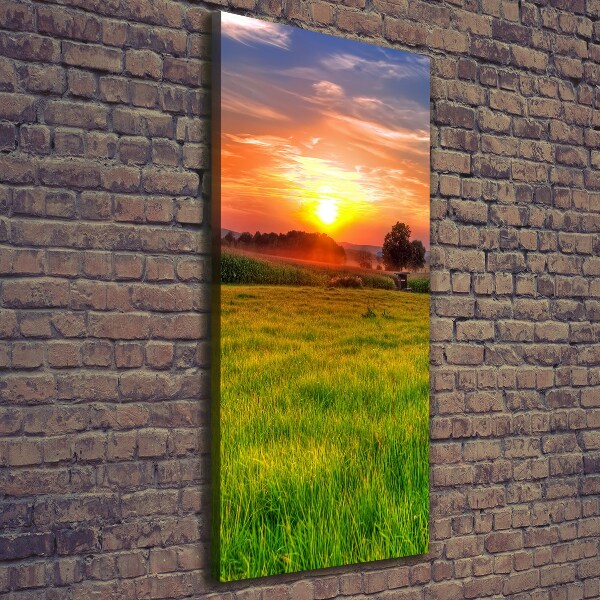 Fotografía en lienzo vertical Atardecer
