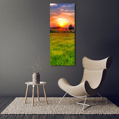 Fotografía en lienzo vertical Atardecer