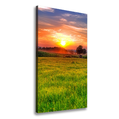 Fotografía en lienzo vertical Atardecer