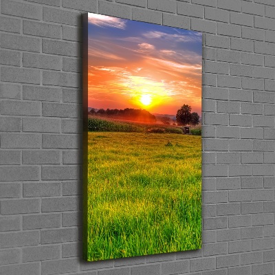 Fotografía en lienzo vertical Atardecer