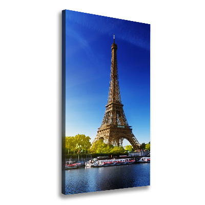 Cuadro canvas decorativo para salón vertical Torre Eiffel de París