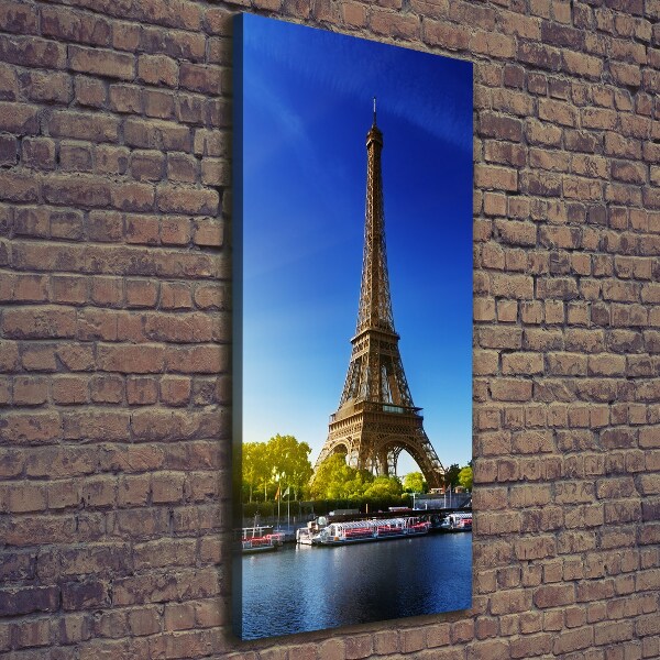 Cuadro canvas decorativo para salón vertical Torre Eiffel de París