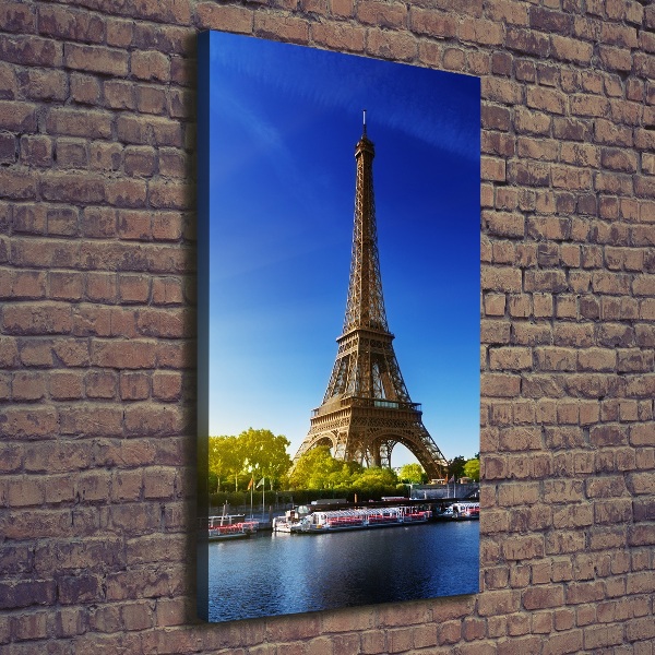 Cuadro canvas decorativo para salón vertical Torre Eiffel de París