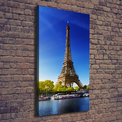 Cuadro canvas decorativo para salón vertical Torre Eiffel de París