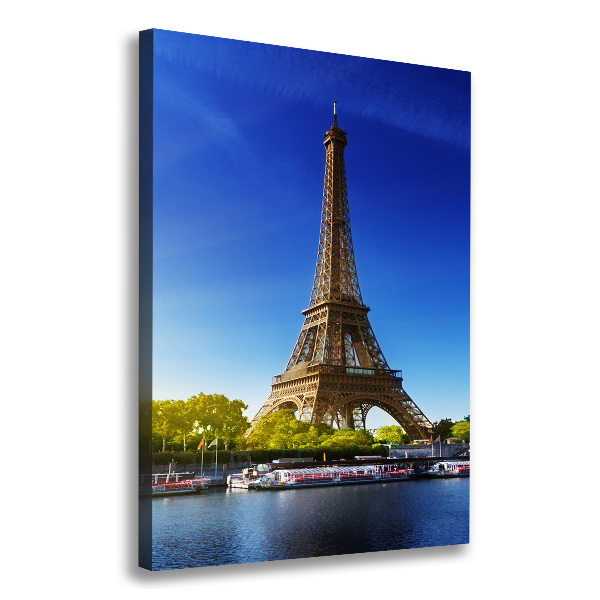 Cuadro canvas decorativo para salón vertical Torre Eiffel de París