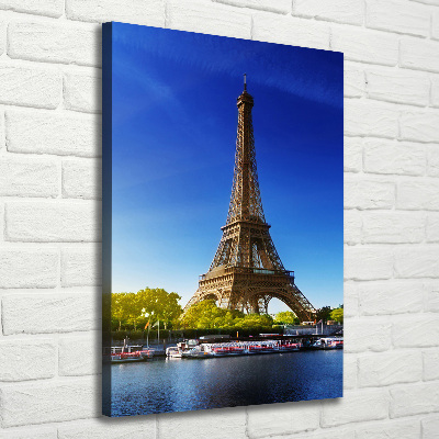 Cuadro canvas decorativo para salón vertical Torre Eiffel de París