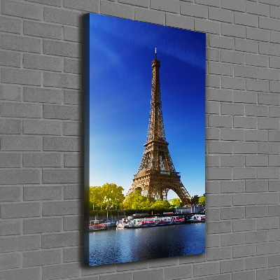 Cuadro canvas decorativo para salón vertical Torre Eiffel de París