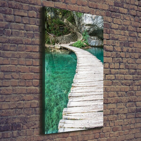 Fotografía en lienzo vertical Lagos de Plitvice