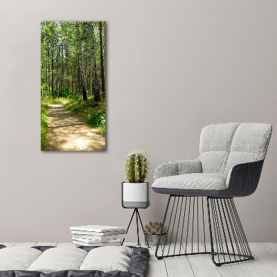 Cuadro moderno en lienzo resistente uv vertical bosque de abedules