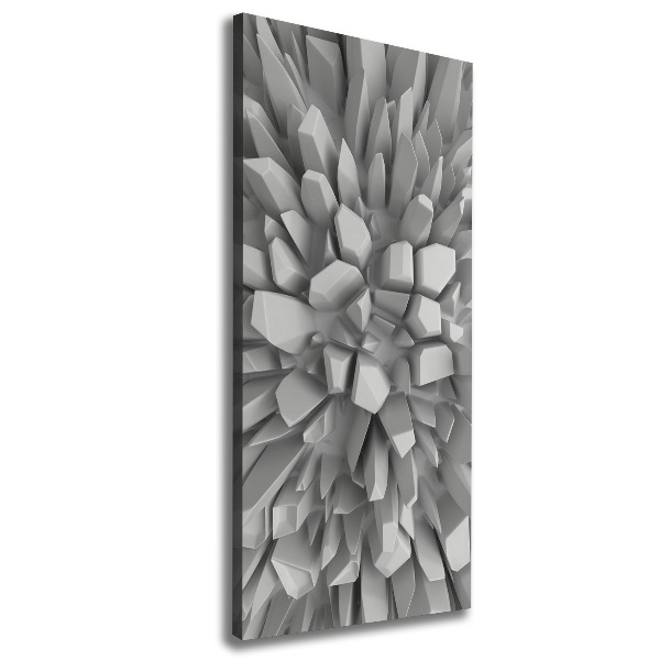 Cuadro canvas decorativo para salón vertical Abstracción 3D
