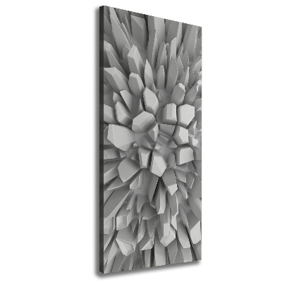 Cuadro canvas decorativo para salón vertical Abstracción 3D