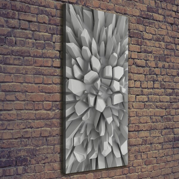 Cuadro canvas decorativo para salón vertical Abstracción 3D