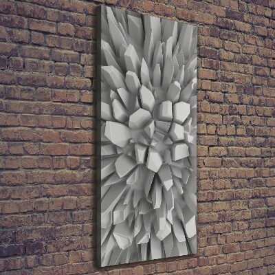 Cuadro canvas decorativo para salón vertical Abstracción 3D