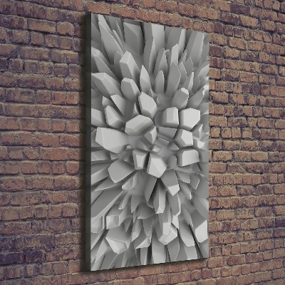 Cuadro canvas decorativo para salón vertical Abstracción 3D