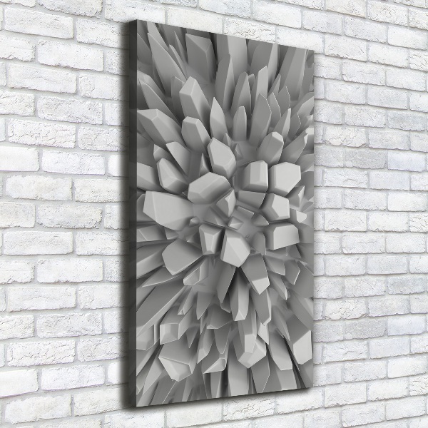 Cuadro canvas decorativo para salón vertical Abstracción 3D