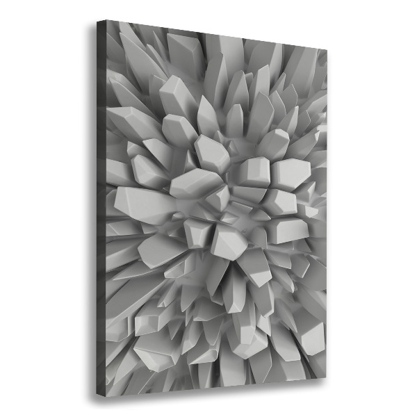Cuadro canvas decorativo para salón vertical Abstracción 3D