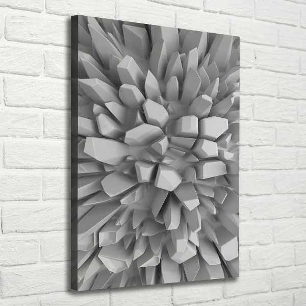 Cuadro canvas decorativo para salón vertical Abstracción 3D