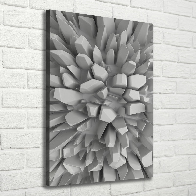 Cuadro canvas decorativo para salón vertical Abstracción 3D