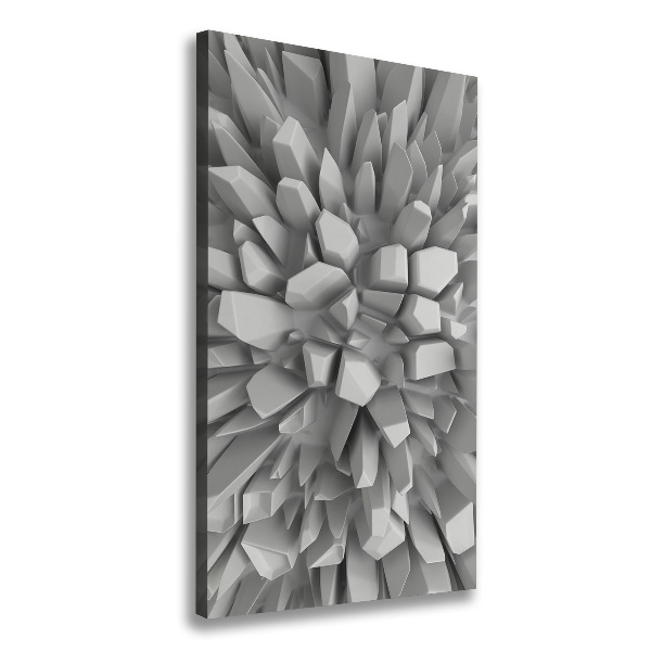Cuadro canvas decorativo para salón vertical Abstracción 3D