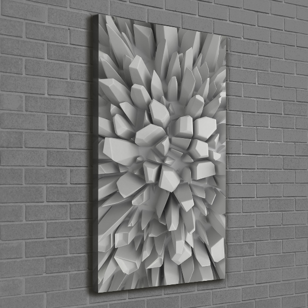 Cuadro canvas decorativo para salón vertical Abstracción 3D